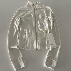 Lululemon define cropped jacket ivory gold